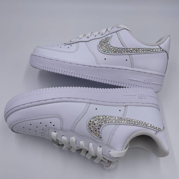 Swarovski Nike Air Force 1'07 White Womens Shoes - Picture 8 of 10